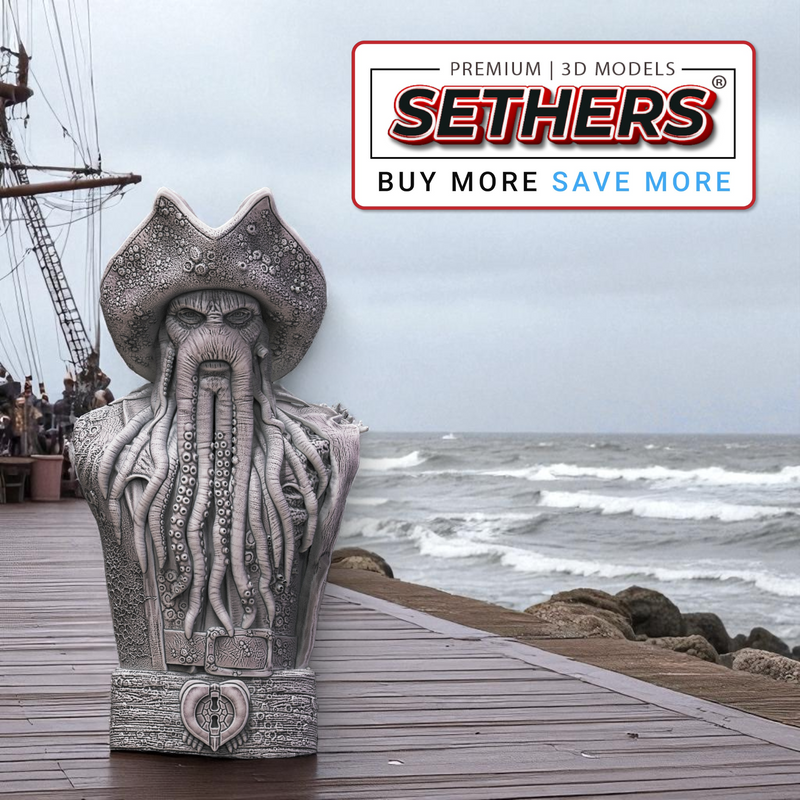 Davy Jones Locker Pirate Bust | Best 3D Printer Model Files