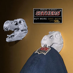 T-Rex Dinosaur Coat Rack Wall Hanger | 3D Printer Model Files