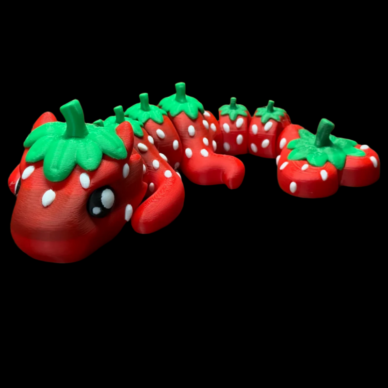 Strawberry Dragon | Articulated Flexi | 3D Printer Model Files