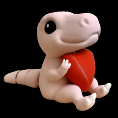 T-Red with Heart Love | Articulated Flexi | 3D Printer Model Files