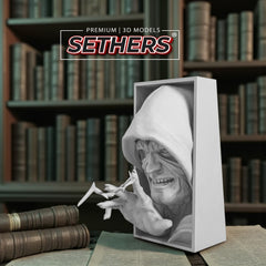 Emperor Palpatine Star Wars | Book Nook w/ Wall Mount | 3D Printing Models 