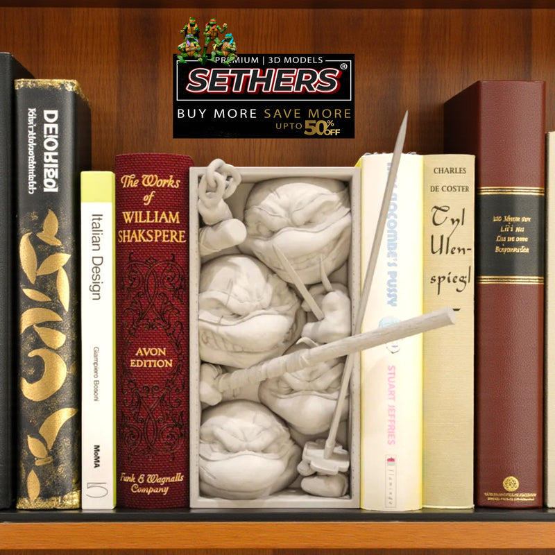 Book Nook | TMNT Teenage Mutant Ninja Turtles | 3D Printer Model Files