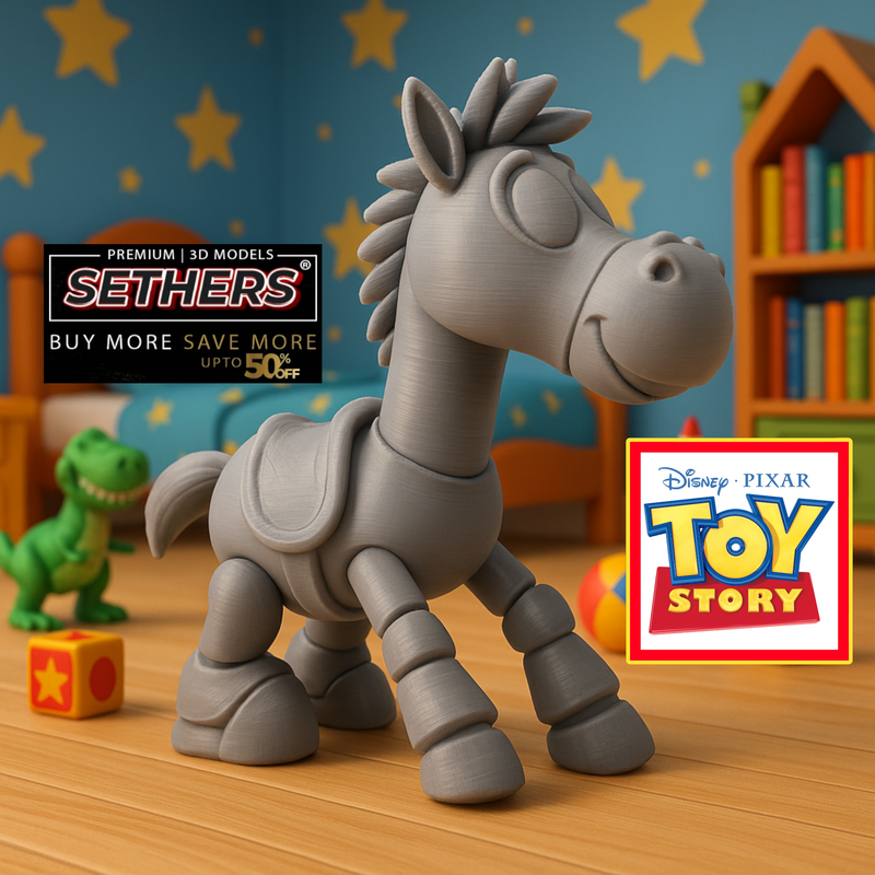 Bullseye | Toy Story | 3D Printing Model Files | 3D Printer Model Files STL 3MF Models file for premium download. 3D Model STL Files Disney 