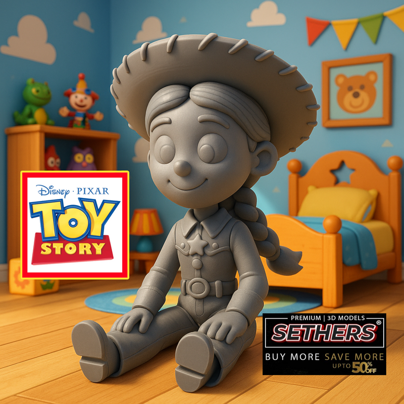 Cowgirl Jessie | Toy Story | 3D Printing Model Files | 3D Printer Model Files STL 3MF Models file for premium download. 3D Model STL Files Disney 