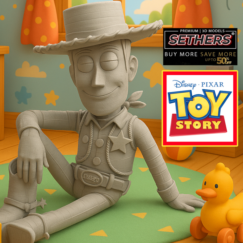 Woody | Toy Story | Best 3D Printing Models at Sethers | 3D Printer Model Files STL 3MF Models file for premium download. 3D Model STL Files Disney