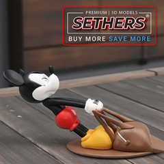 Download the Mickey Mouse Door Stop | Sethers Premium 3D Printing STL Models that are fun, functional, and perfect for Walt DisneyDisney fans. Easy Fast Print