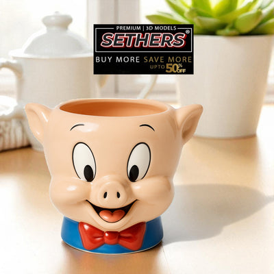 Porky Pig Candy Bowl | Best 3D Printer Model Files