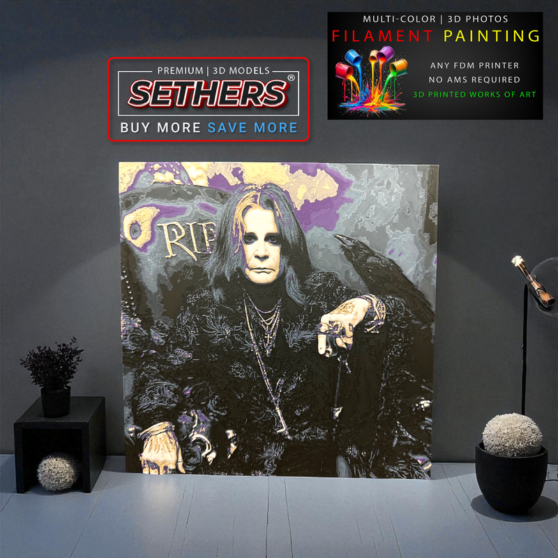 Ozzy Osbourne Bat Chair | 3D Print HueForge Filament Painting