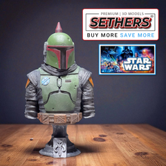  Boba Fett Bust | Star Wars Statue | Best 3D Printing Models at Sethers