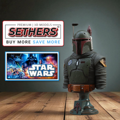  Boba Fett Bust | Star Wars Statue | Best 3D Printing Models at Sethers