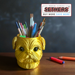 Shih Tzu Dog Desk Cup Organizer | Best 3D Printer Model Files