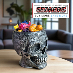 Sugar Skull Halloween Candy Bowl | Best 3D Printer Model Files