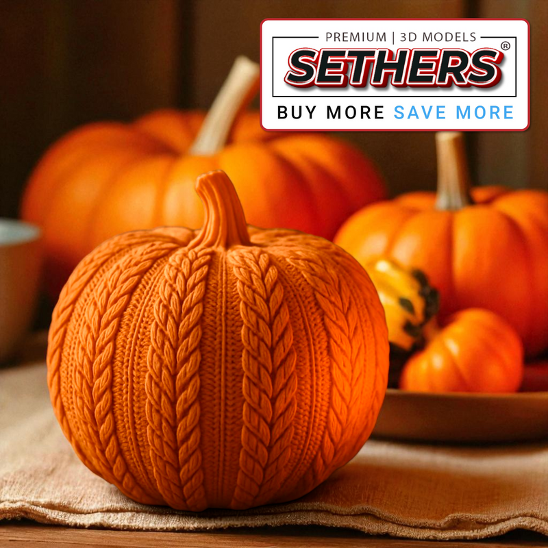 Pumpkin | Knitted Crochet | 3D Printer Model Files