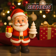 Santa Claus with Gift and Tree | Christmas Decor | 3D Printing Model Files