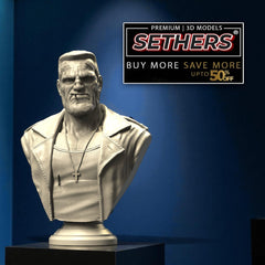 Marv Bust - Sin City | Best 3D Printer Model Files at Sethers