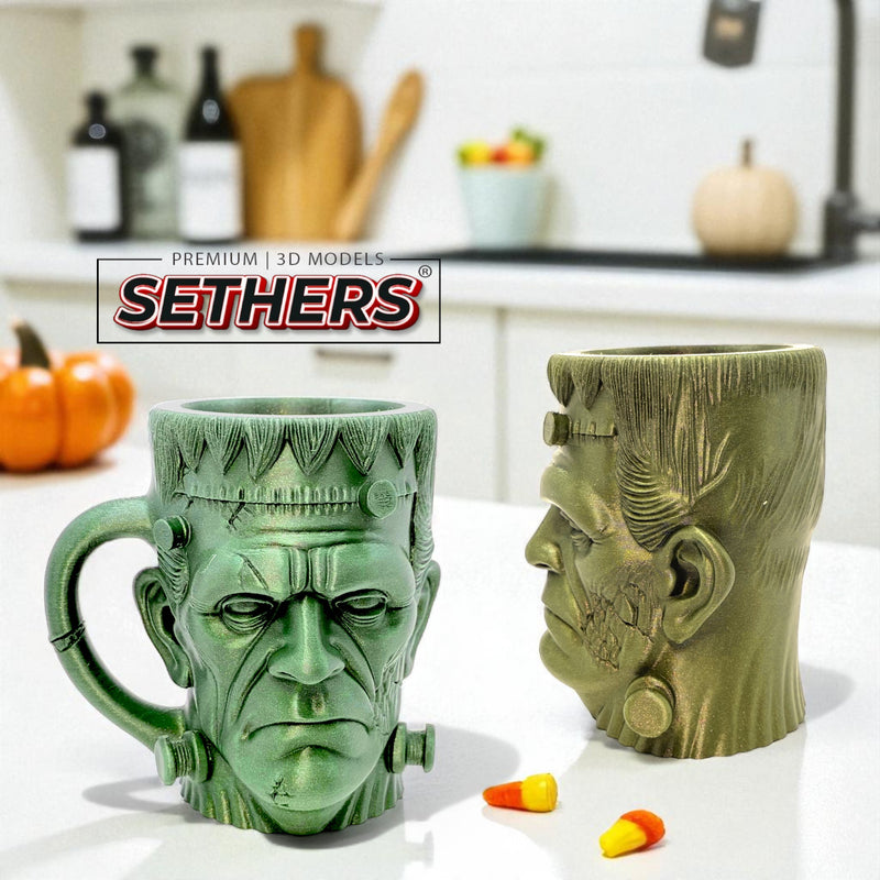 Frankenstein Beverage Mug | Halloween | Best3D Printing Models