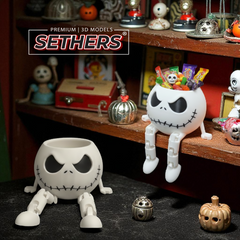 Jack Skellington Articulated Bowl | Halloween | 3D Printer Model Files