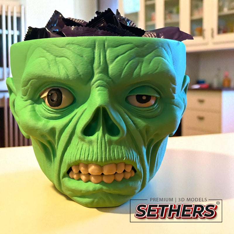 Zombie Halloween Candy Bowl | Best 3D Printer Model Files