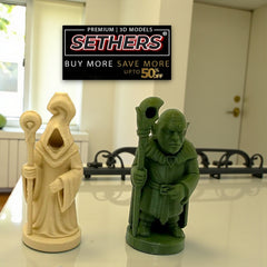 Orc vs Humans Chess Set | Board Pieces Frame | Best 3D Printing Models
