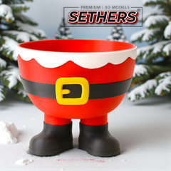 Santa Claus Candy Bowl | Christmas Decor | 3D Printing Models