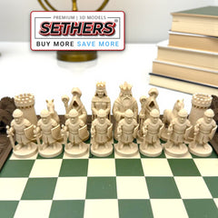 Orc vs Humans Chess Set | Board Pieces Frame | Best 3D Printing Models