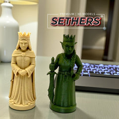 Orc vs Humans Chess Set | Board Pieces Frame | Best 3D Printing Models