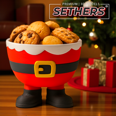 Santa Claus Candy Bowl | Christmas Decor | 3D Printing Models