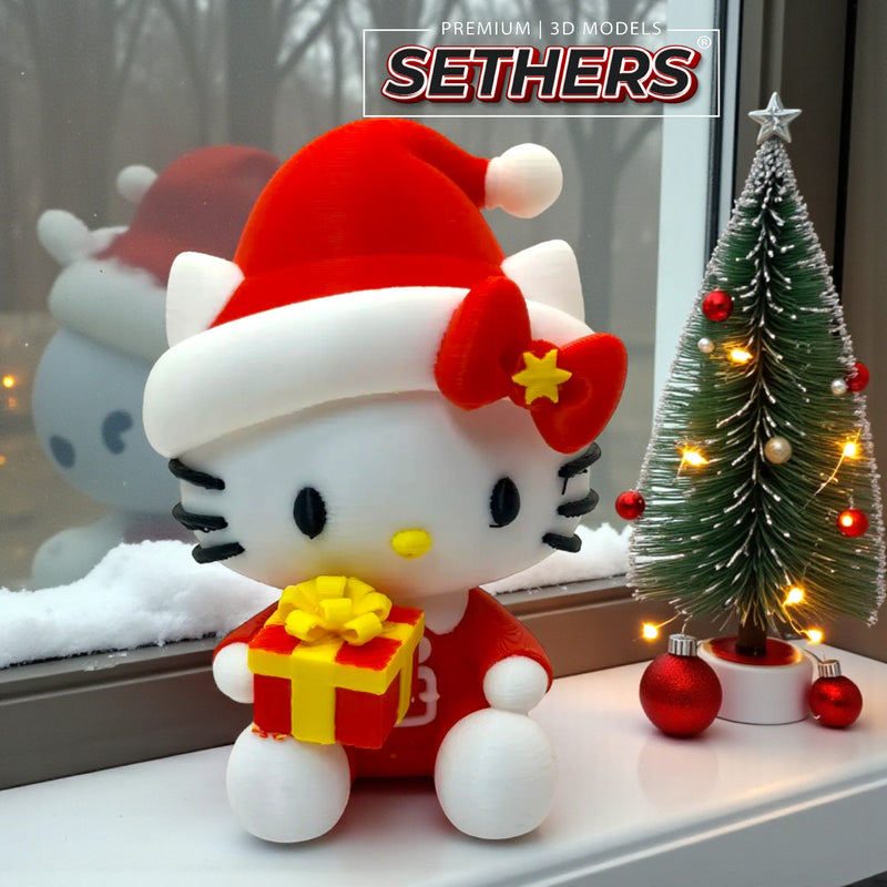 Hello Kitty Christmas Gift Sculpture | Sanrio | 3D Printing Models