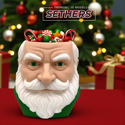 Santa Claus Candy Bowl | Christmas Decor | 3D Printing Models