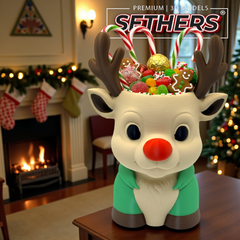 Rudolph Candy Bowl | Rudolph the Red-Nosed Reindeer | 3D Printing Models