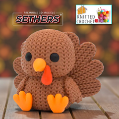 Turkey | Thanksgiving | Crochet Knitted | 3D Printing Model Files