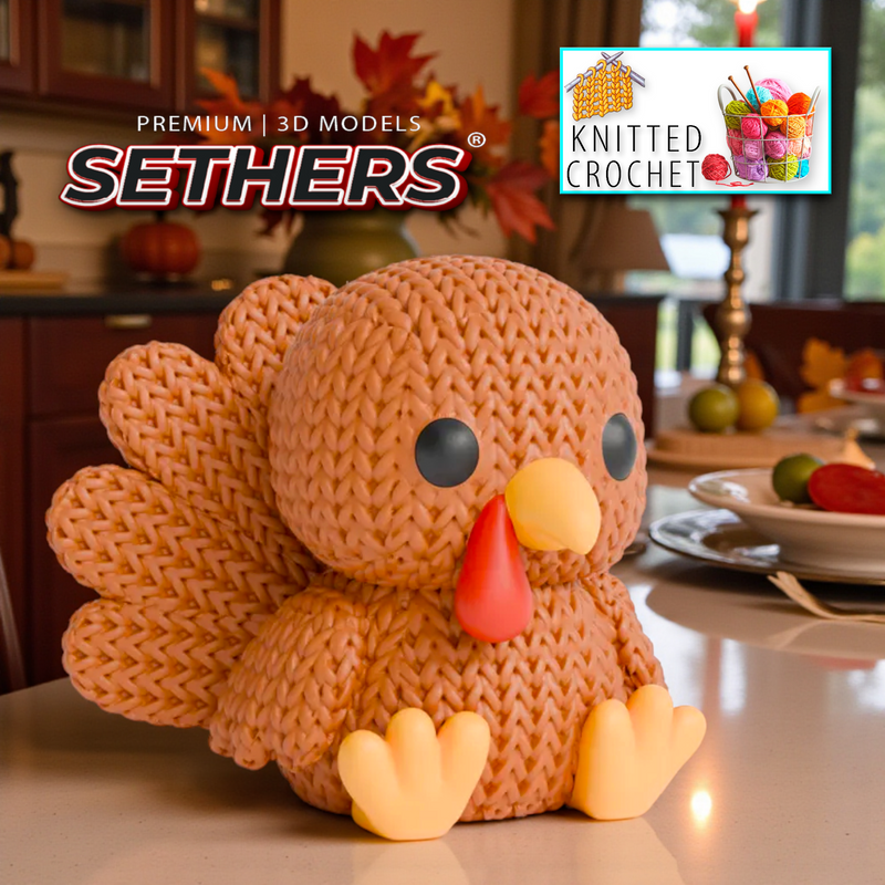 Turkey | Thanksgiving | Crochet Knitted | 3D Printing Model Files