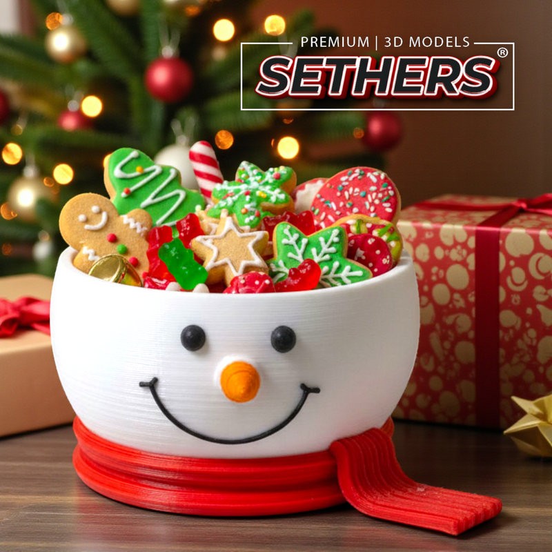 Snowman Candy Bowl | Christmas Decor | 3D Printing Models at Sethers