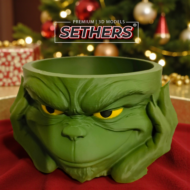 Grinch Candy Bowl v2 | How the Grinch Stole Christmas | 3D Printing Models