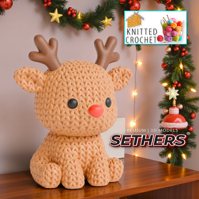 Rudolph Reindeer Deer | Crochet Knitted | 3D Printing Model Files