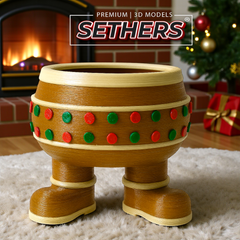 Gingerbread Man Candy Bowl | Christmas Decor | 3D Printing Models