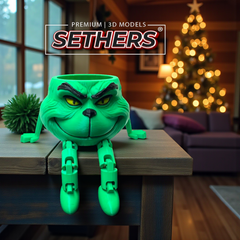 Grinch Candy Bowl Flexi Articulated | Christmas Decor 3D Printing Models