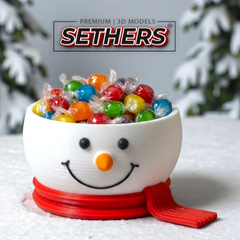Snowman Candy Bowl | Christmas Decor | 3D Printing Models at Sethers