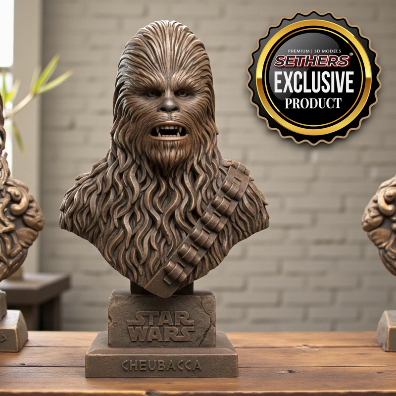 Chewbacca Bust v2 | Star Wars | Best 3D Printing Model Files at Sethers