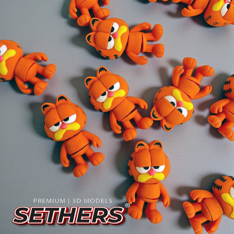 Garfield | Articulated Flexi Print-In-Place | 3D Printer Models
