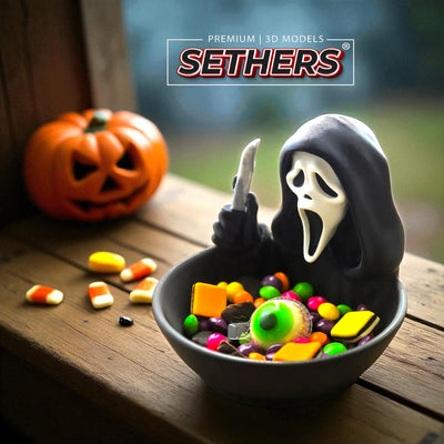 Ghostface Halloween Candy Bowl | 3D Printer Model Files