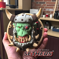 Ork | Wall Deco with optional display stand | Best 3D Printing Model Files