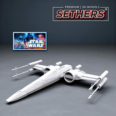 T-70 X-Wing Starfighter Starship | Star Wars | 3D Printing Models