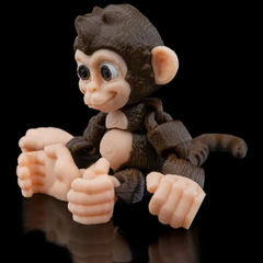 Baby Chimp Monkey | Articulated Print In Place | 3D Printer Model Files