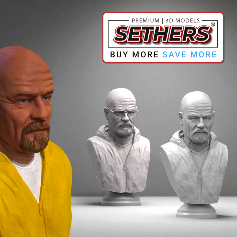 Walter White bust Breaking Bad | Best 3D Printer Model Files at Sethers