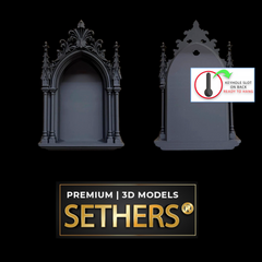 Gothic Wall Shrine - Dark Decor Niche | 3D Printing Models