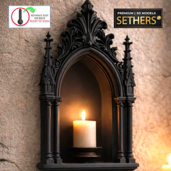 Gothic Wall Shrine - Dark Decor Niche | 3D Printing Models