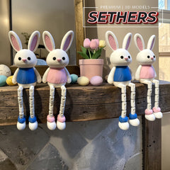 Easter Bunny Long Legs | Flexi Print-in-Place Articulated | 3D Printing Models