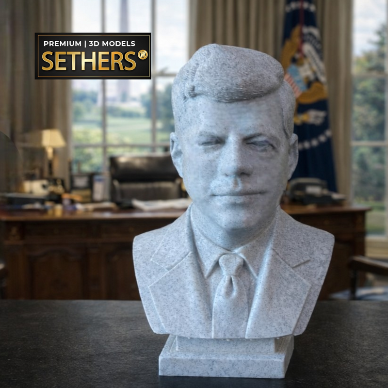 President John F. Kennedy Bust | 3D Printing Models