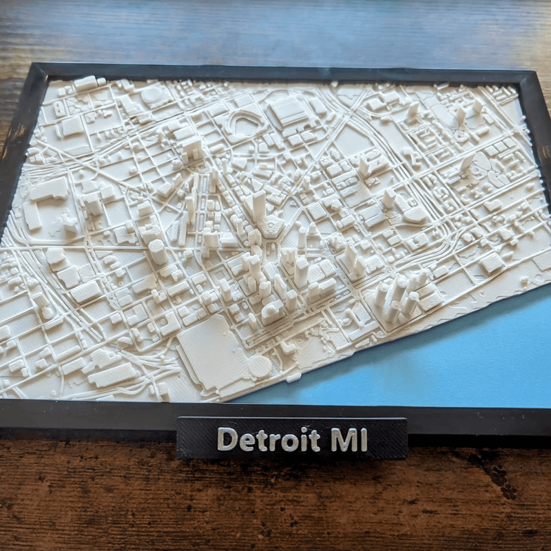 3D City Frames - Detroit Michigan  | 3D Printer Model Files